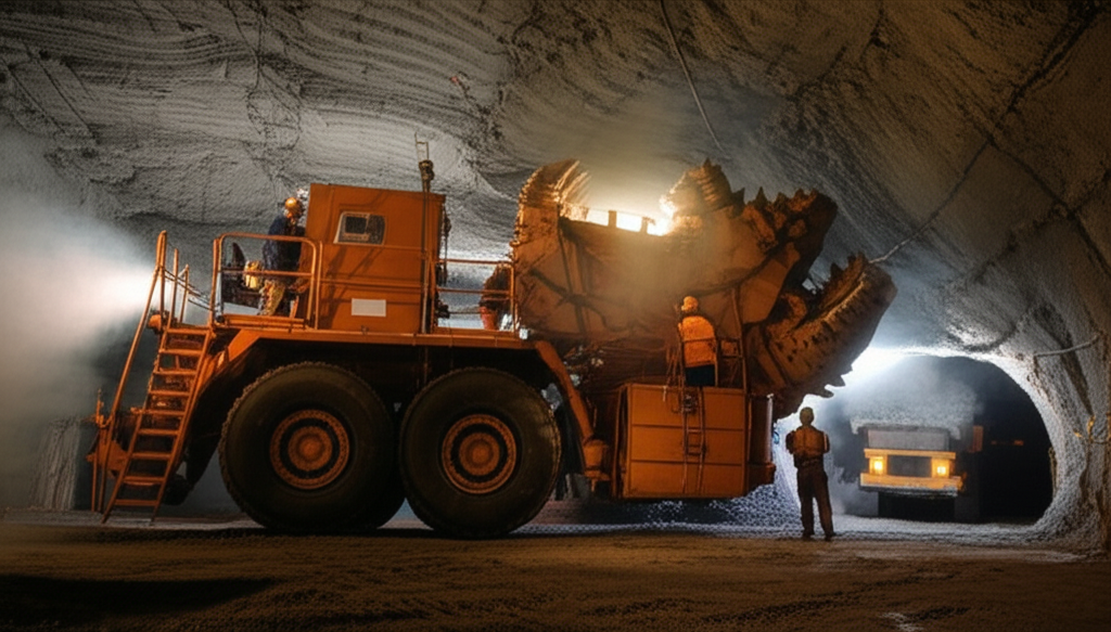 Underground mining tunnel